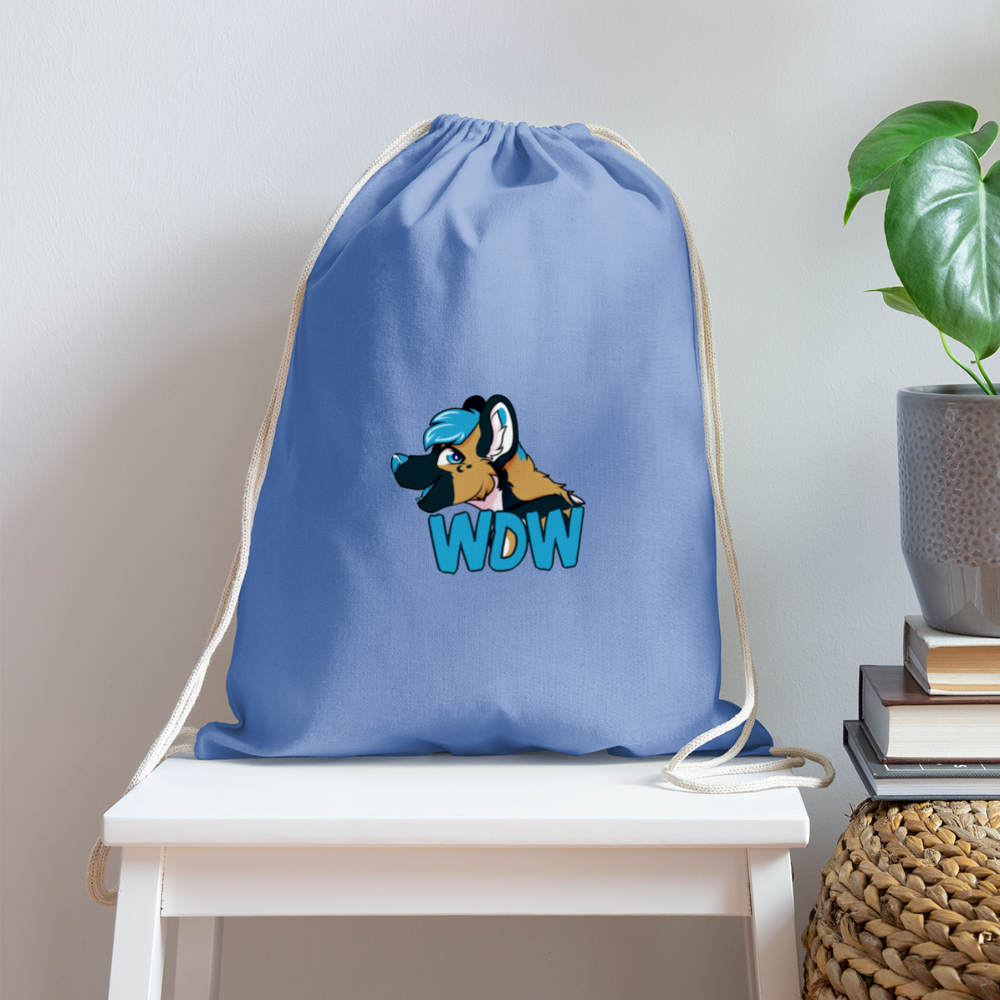 Cotton Drawstring Bag - carolina blue