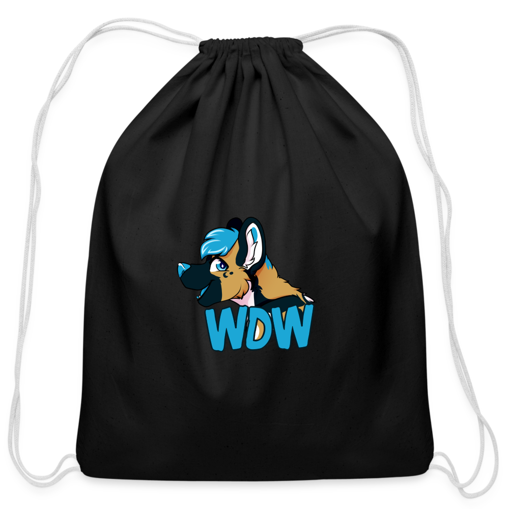 Cotton Drawstring Bag - black