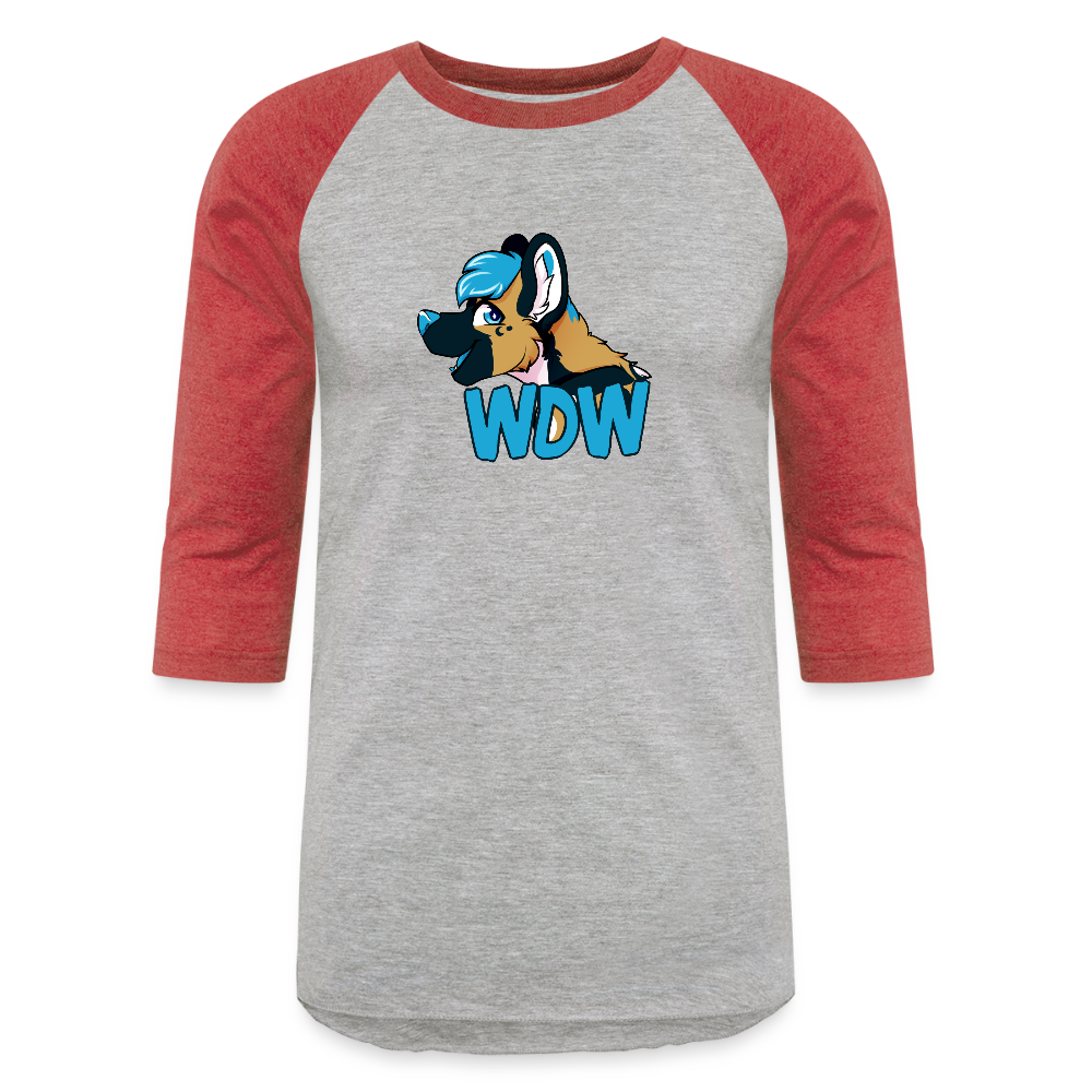 Baseball T-Shirt - heather gray/red