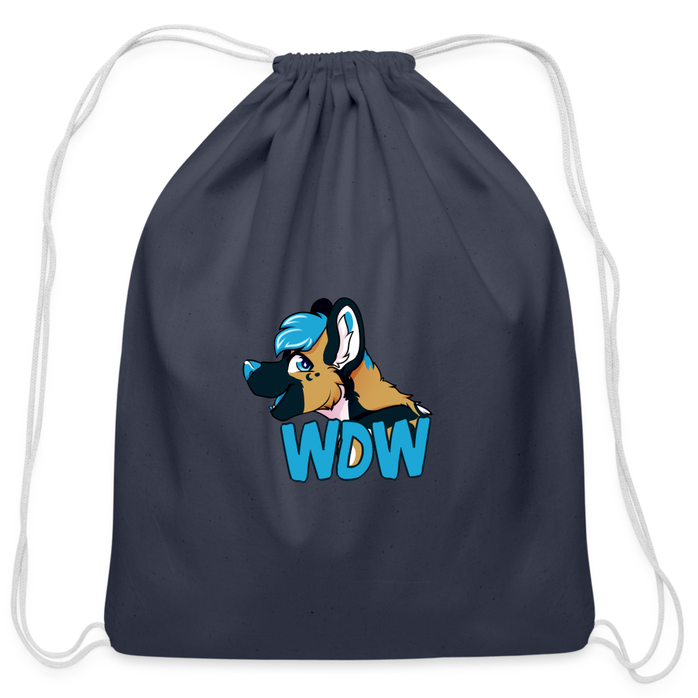 Cotton Drawstring Bag - navy