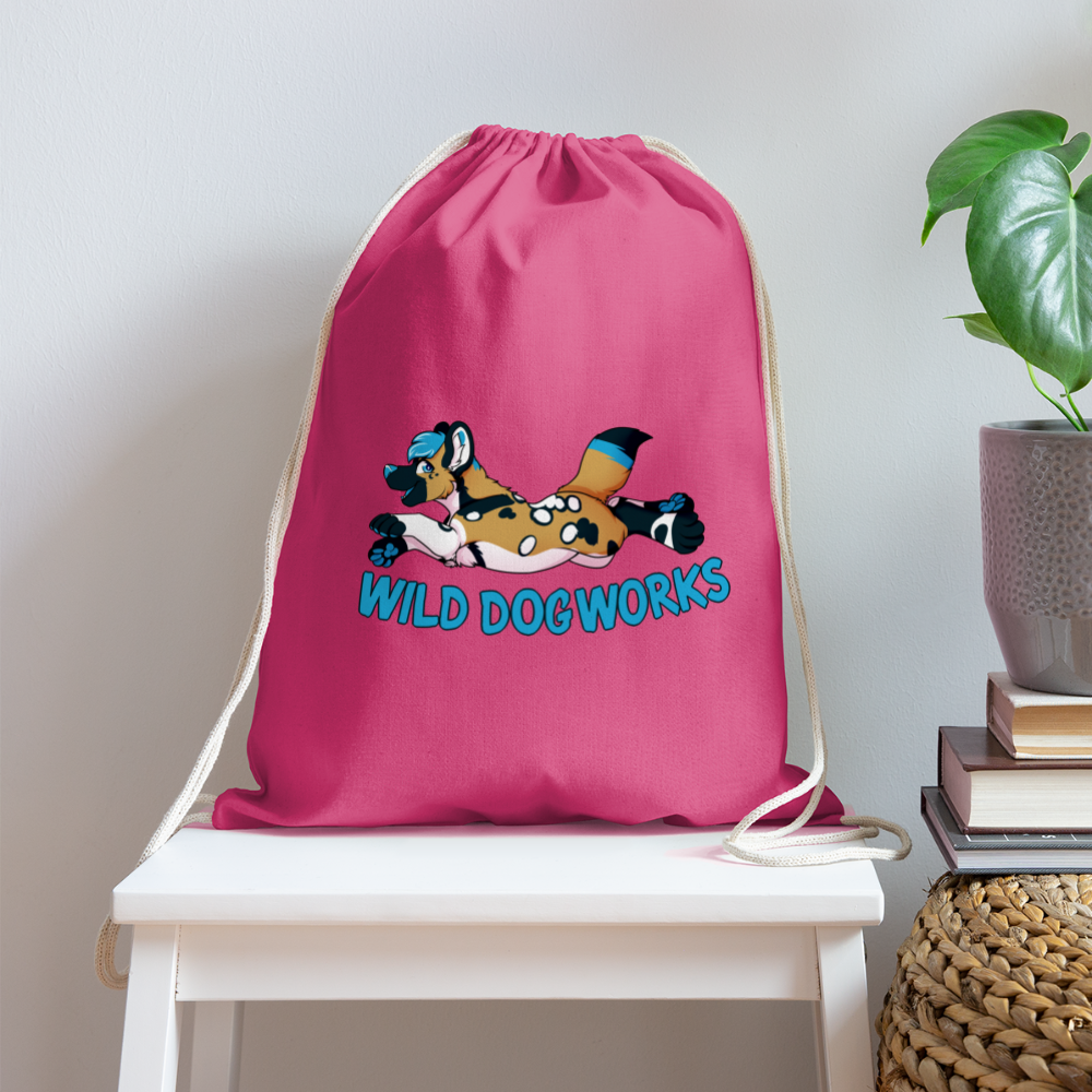 Cotton Drawstring Bag - pink