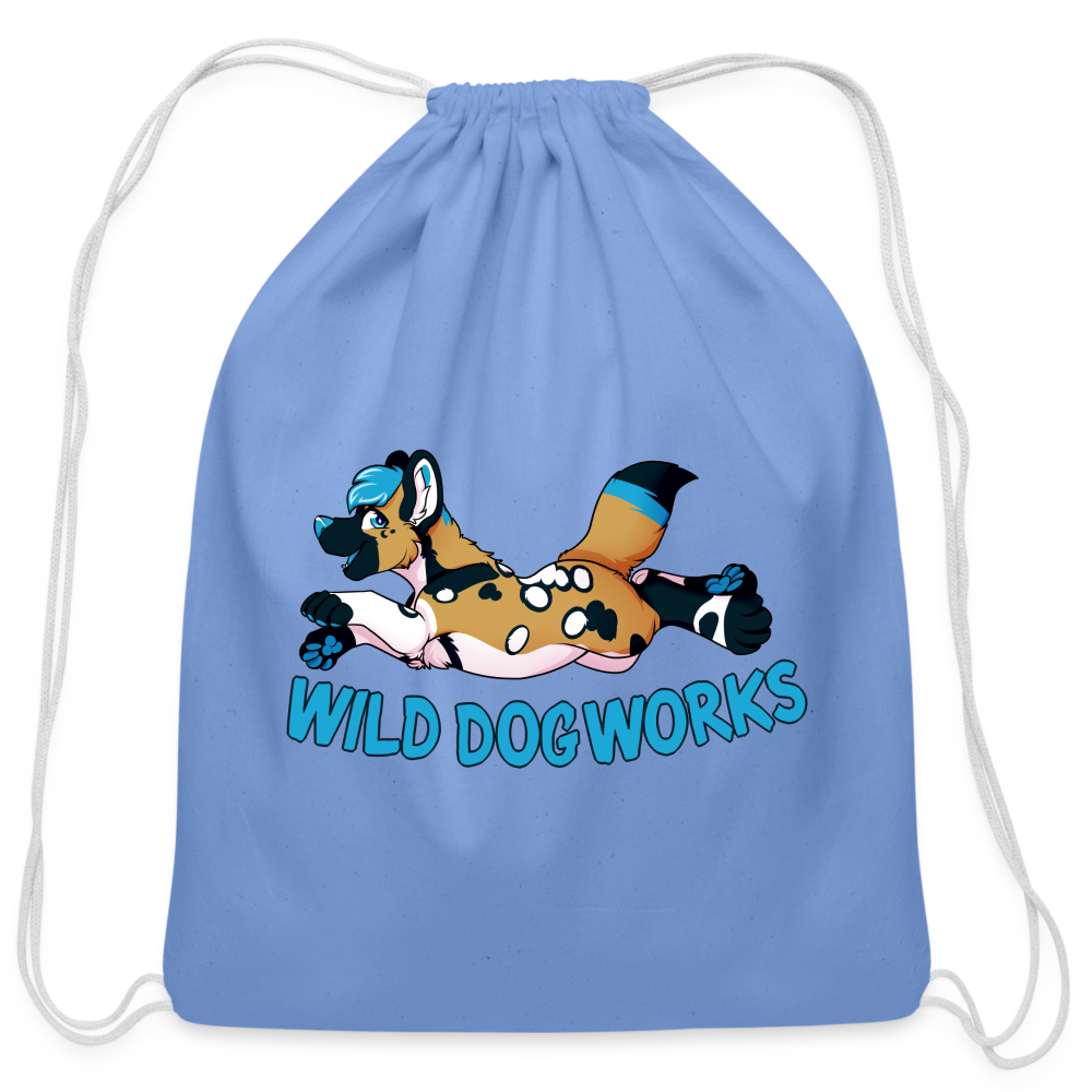 Cotton Drawstring Bag - carolina blue