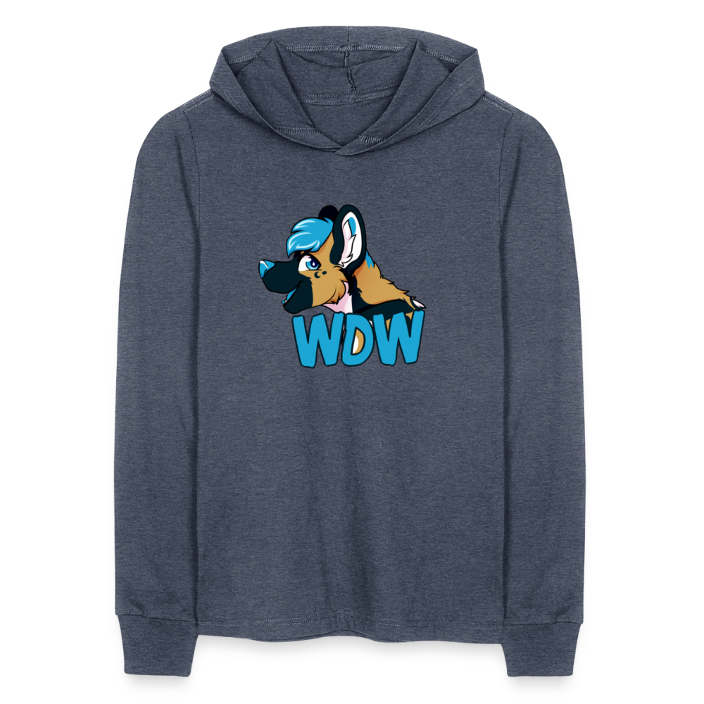 Unisex Long Sleeve Hoodie Shirt - heather navy
