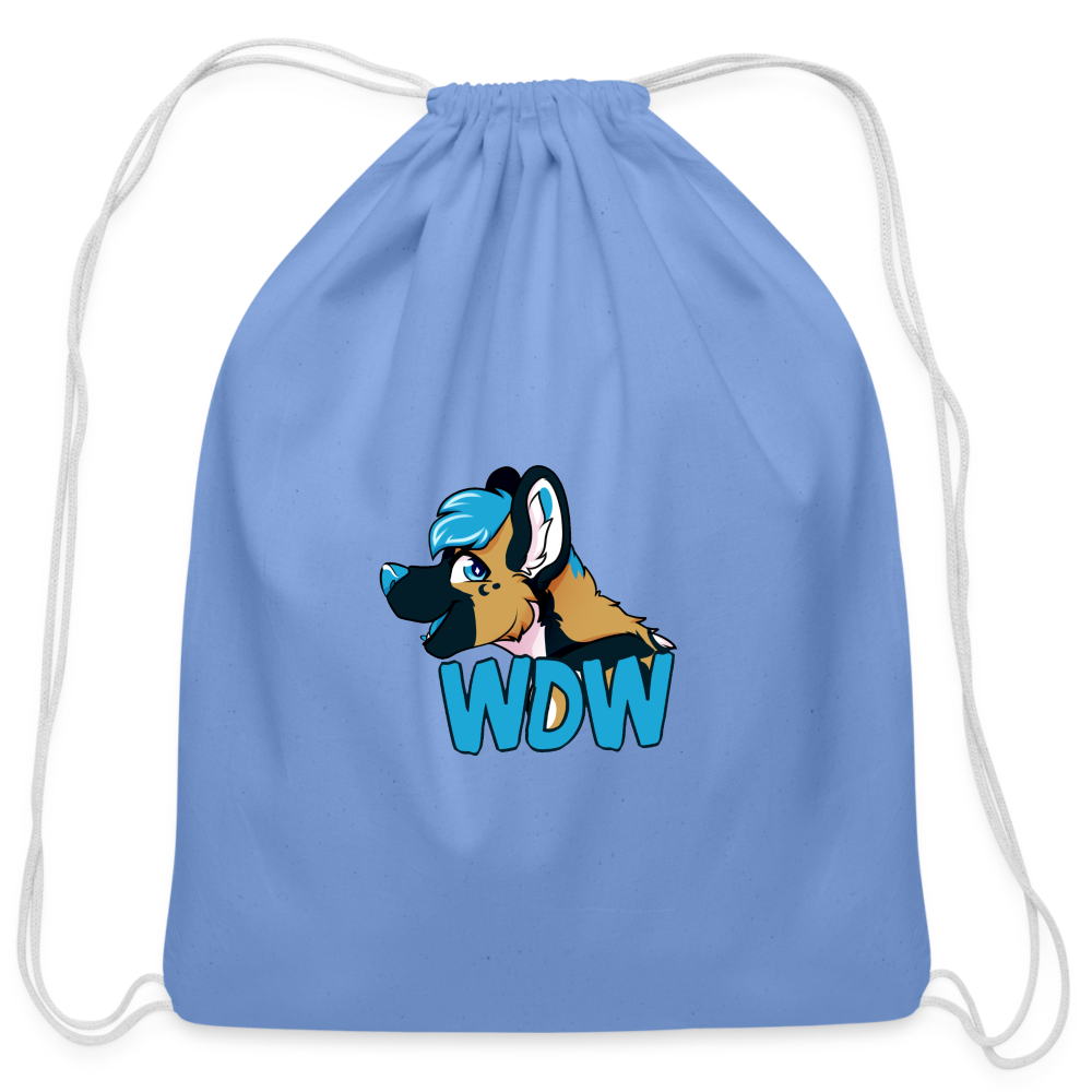Cotton Drawstring Bag - carolina blue