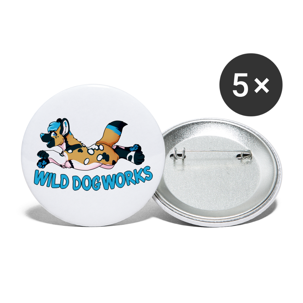 Buttons small 1'' (5-pack) - white