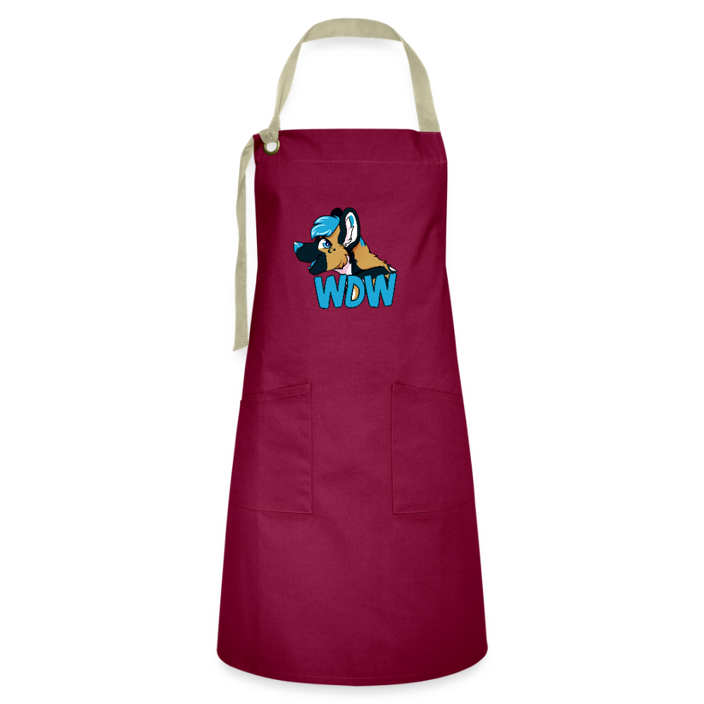 Artisan Apron - burgundy/khaki