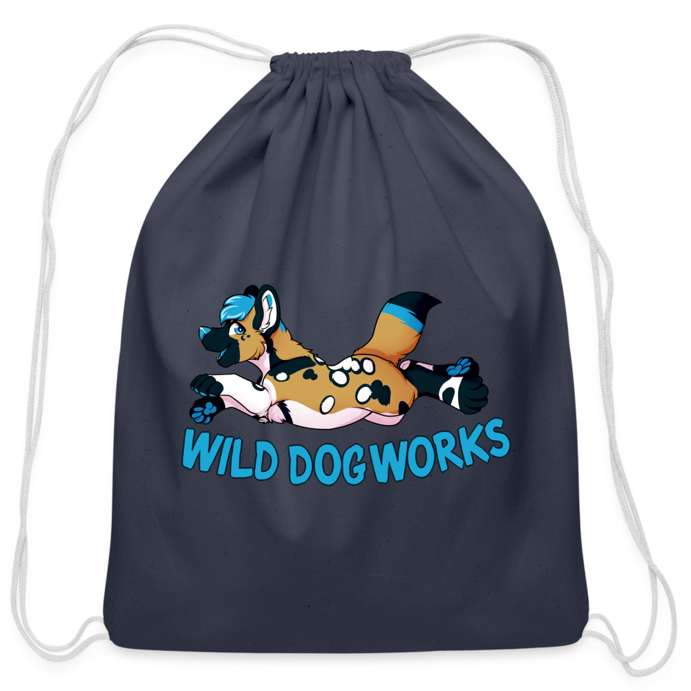 Cotton Drawstring Bag - navy