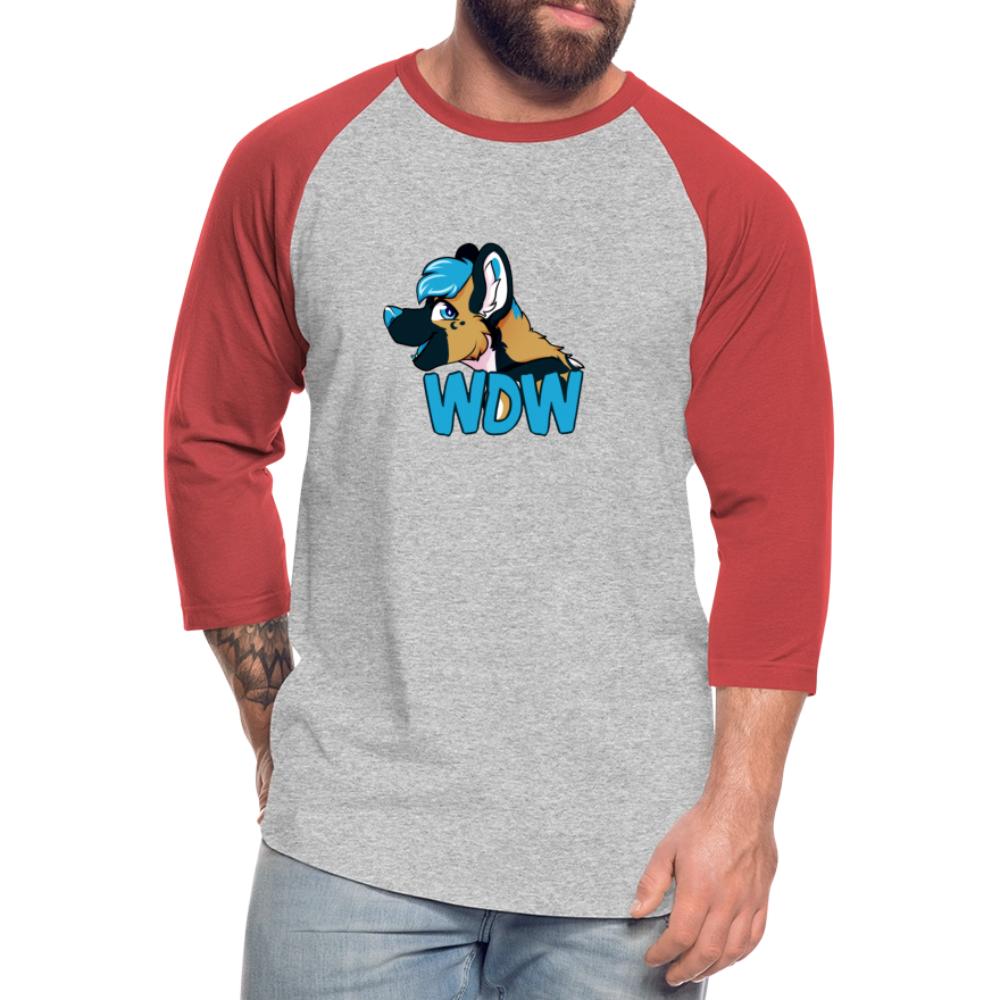 Baseball T-Shirt - heather gray/red