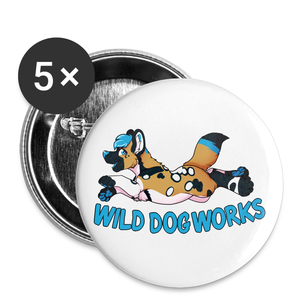 Buttons large 2.2'' (5-pack) - white