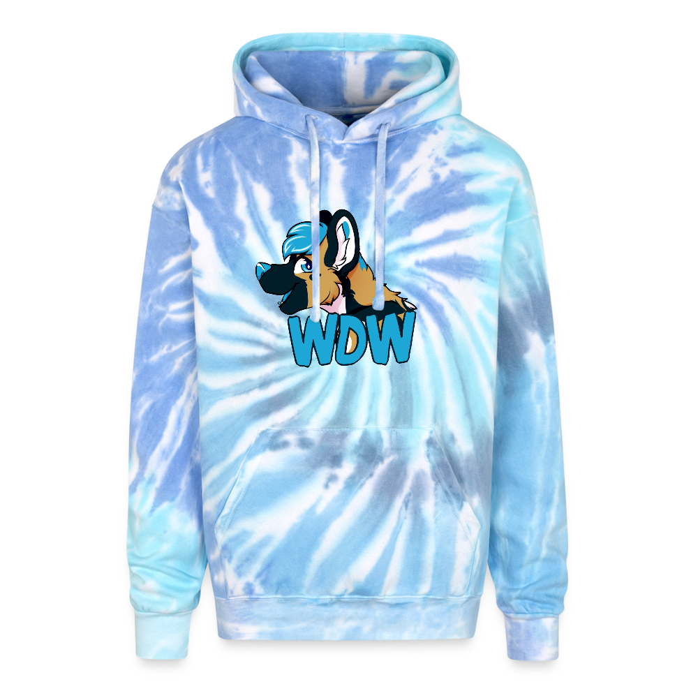 Adult Tie Dye Hoodie - blue lagoon