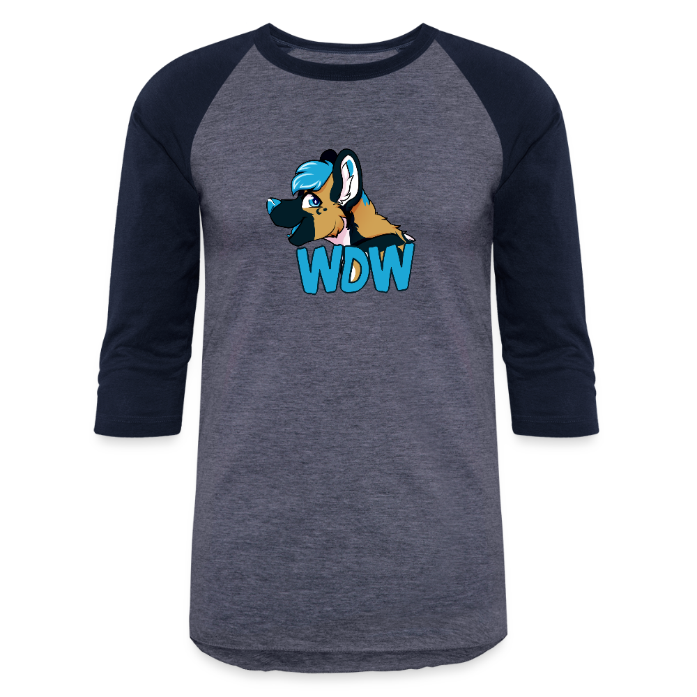 Baseball T-Shirt - heather blue/navy