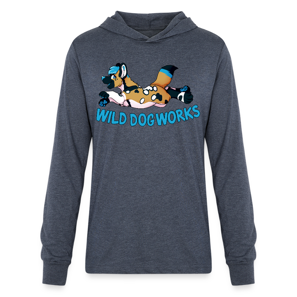 Unisex Long Sleeve Hoodie Shirt - heather navy