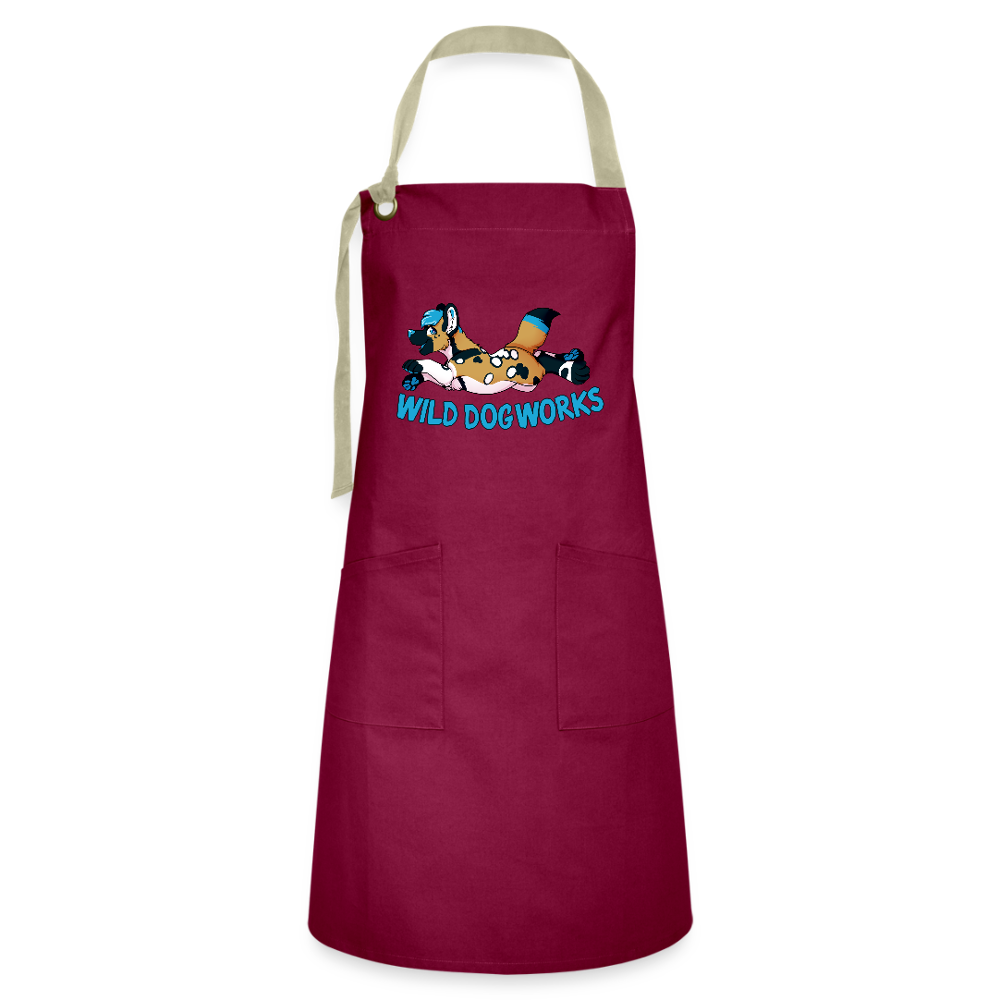 Artisan Apron - burgundy/khaki