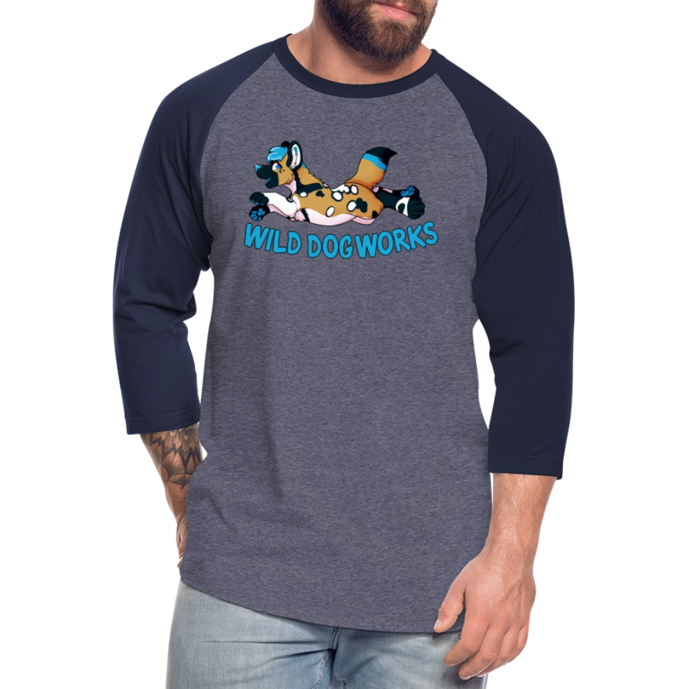 Baseball T-Shirt - heather blue/navy
