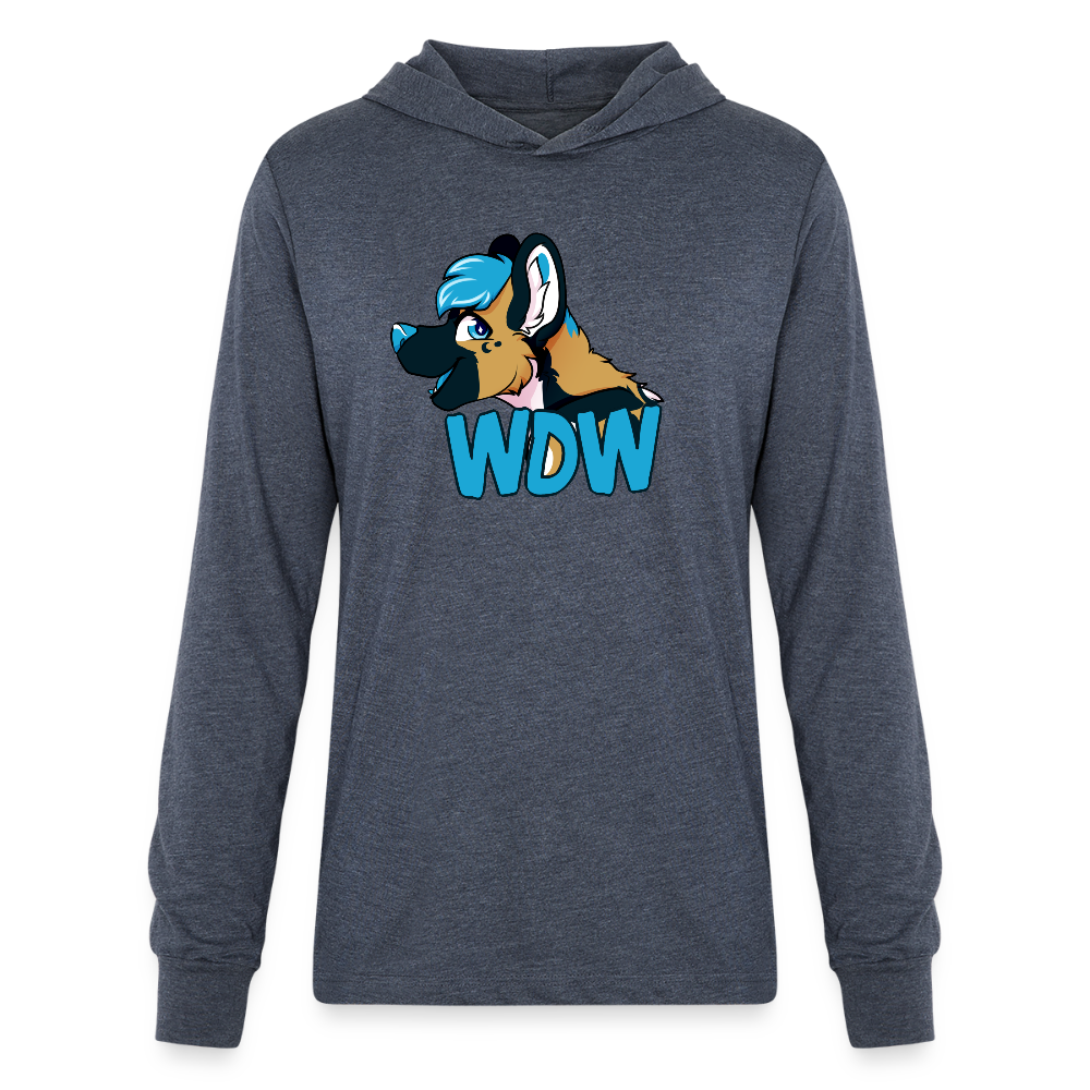 Unisex Long Sleeve Hoodie Shirt - heather navy