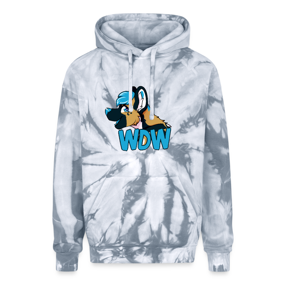 Adult Tie Dye Hoodie - spider silver
