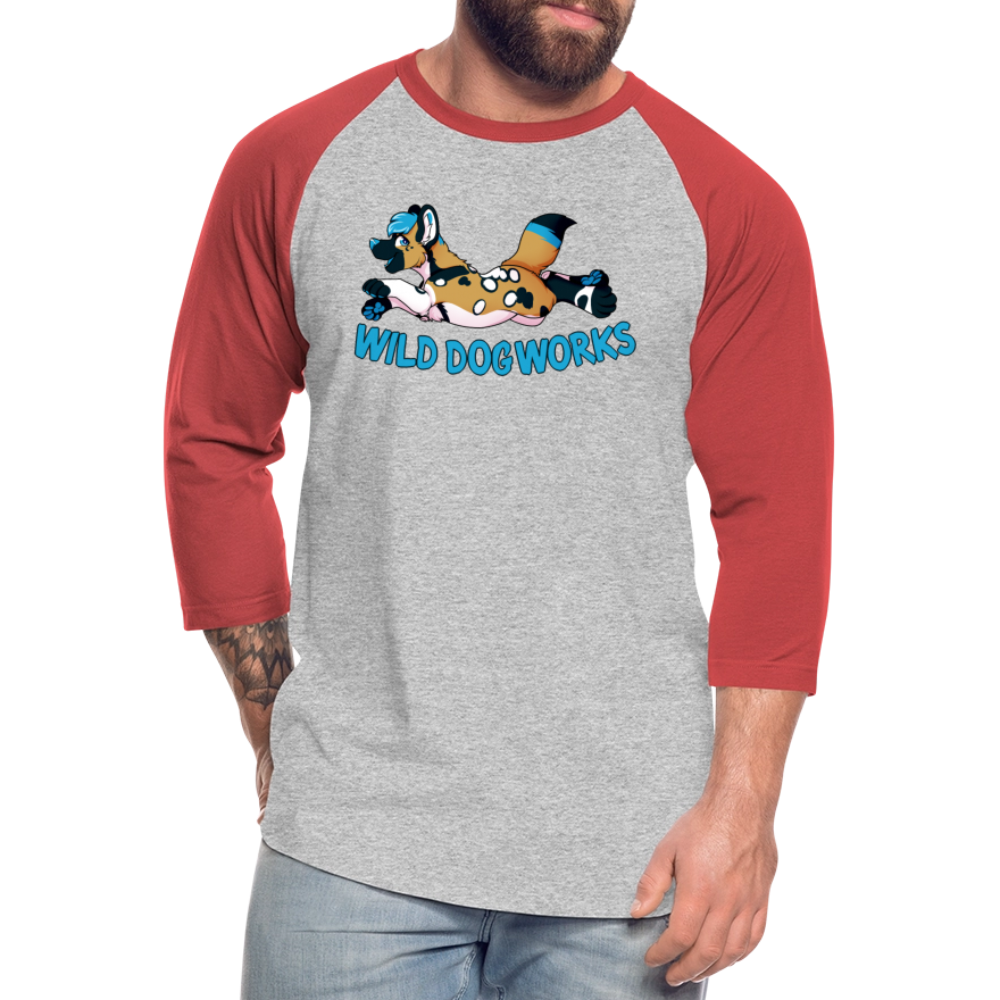 Baseball T-Shirt - heather gray/red