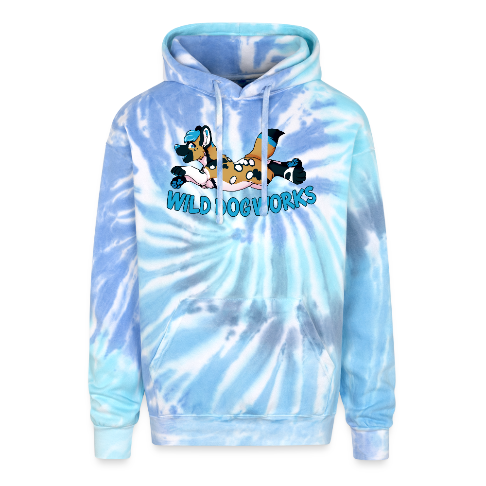 Adult Tie Dye Hoodie - blue lagoon