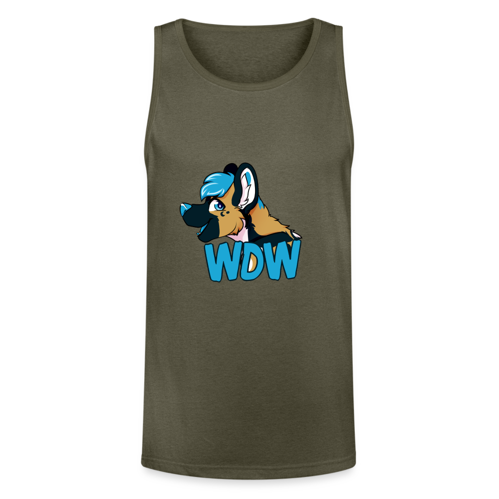 Unisex Tri-Blend Organic Tank - heather olive