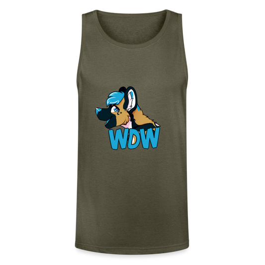 Unisex Tri-Blend Organic Tank - heather olive